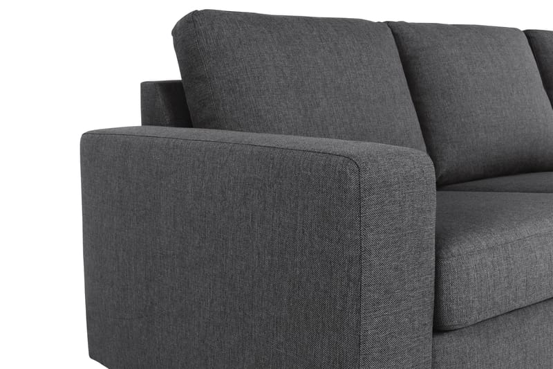 Crazy 3-sits Högervänd L-formad Schäslongsoffa i Tyg - Mörkgrå - Möbler - Vardagsrum - Soffor - Divansoffa & schäslong