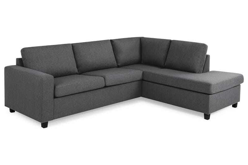 Crazy 3-sits Högervänd L-formad Schäslongsoffa i Tyg - Mörkgrå - Möbler - Vardagsrum - Soffor - Divansoffa & schäslong