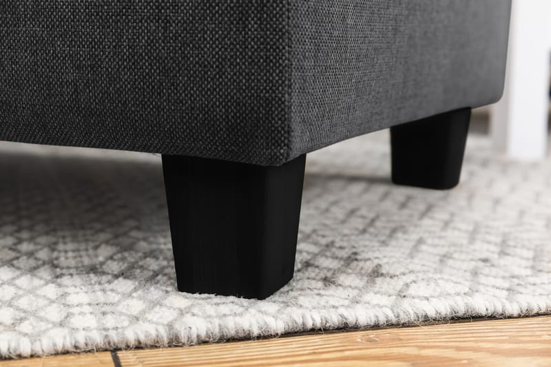 Crazy 3-sits Högervänd L-formad Schäslongsoffa i Tyg - Mörkgrå - Möbler - Vardagsrum - Soffor - Divansoffa & schäslong