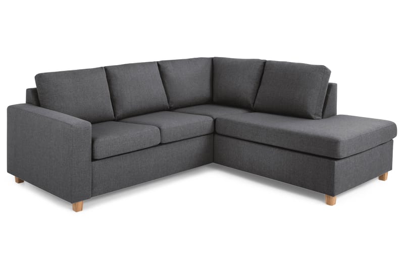 Crazy 3-sits Högervänd L-formad Schäslongsoffa i Tyg - Mörkgrå - Möbler - Vardagsrum - Soffor - Divansoffa & schäslong