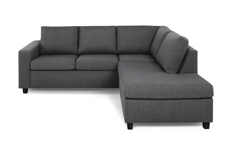 Crazy 3-sits Högervänd L-formad Schäslongsoffa i Tyg - Mörkgrå - Möbler - Vardagsrum - Soffor - Divansoffa & schäslong