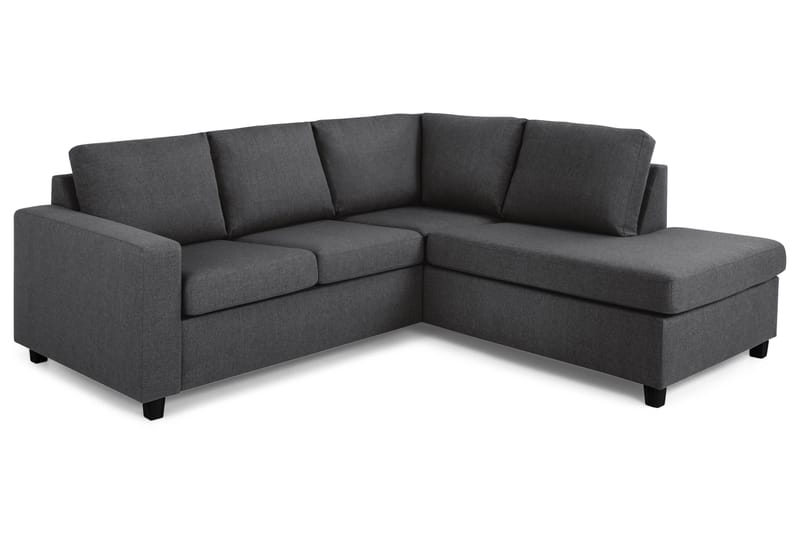 Crazy 3-sits Högervänd L-formad Schäslongsoffa i Tyg - Mörkgrå - Möbler - Vardagsrum - Soffor - Divansoffa & schäslong