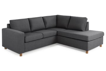 Crazy 3-sits Högervänd L-formad Schäslongsoffa i Tyg - Mörkgrå - Möbler - Vardagsrum - Soffor - Divansoffa & schäslong