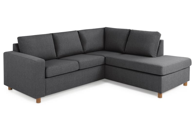 Crazy 3-sits Högervänd L-formad Schäslongsoffa i Tyg - Mörkgrå - Möbler - Vardagsrum - Soffor - Divansoffa & schäslong