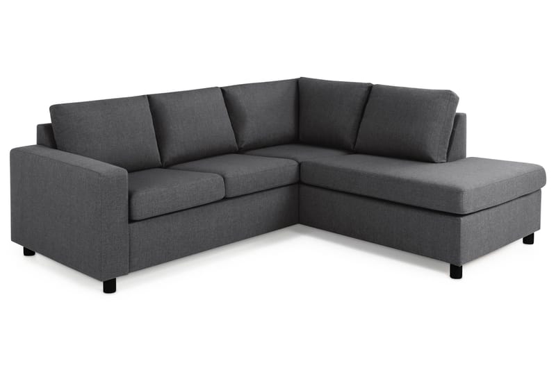 Crazy 3-sits Högervänd L-formad Schäslongsoffa i Tyg - Mörkgrå - Möbler - Vardagsrum - Soffor - Divansoffa & schäslong