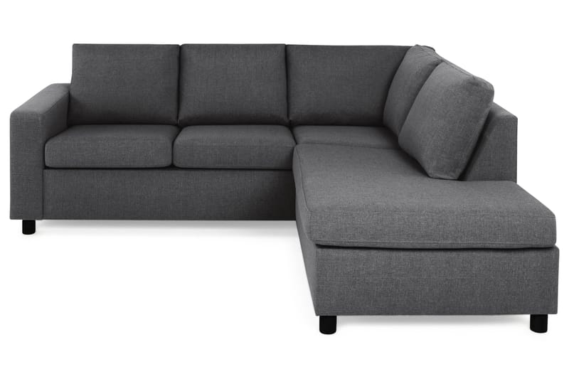 Crazy 3-sits Högervänd L-formad Schäslongsoffa i Tyg - Mörkgrå - Möbler - Vardagsrum - Soffor - Divansoffa & schäslong