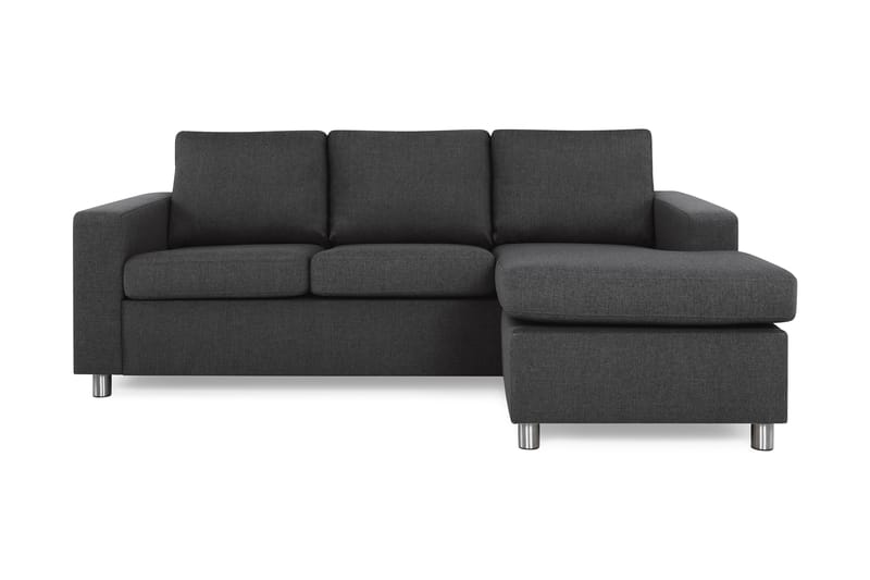 Crazy 3-sits Vändbar L-formad Divansoffa i Tyg - Antracit - Möbler - Vardagsrum - Soffor - Divansoffa & schäslong