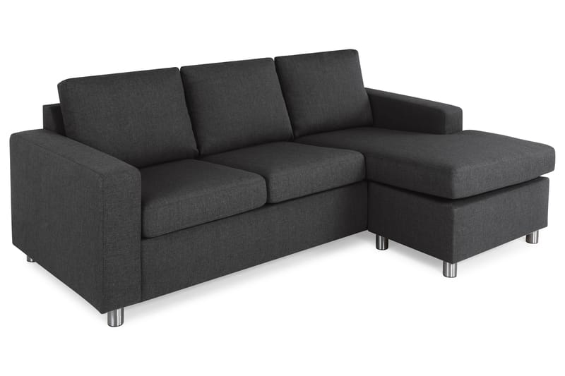 Crazy 3-sits Vändbar L-formad Divansoffa i Tyg - Antracit - Möbler - Vardagsrum - Soffor - Divansoffa & schäslong