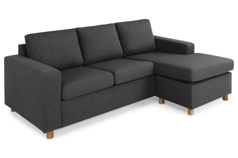 Crazy 3-sits Vändbar L-formad Divansoffa i Tyg - Antracit - Möbler - Vardagsrum - Soffor - Divansoffa & schäslong