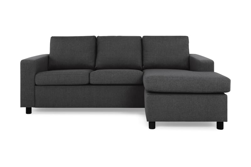 Crazy 3-sits Vändbar L-formad Divansoffa i Tyg - Antracit - Möbler - Vardagsrum - Soffor - Divansoffa & schäslong