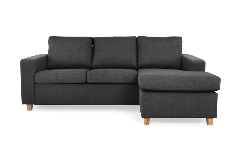 Crazy 3-sits Vändbar L-formad Divansoffa i Tyg - Antracit - Möbler - Vardagsrum - Soffor - Divansoffa & schäslong