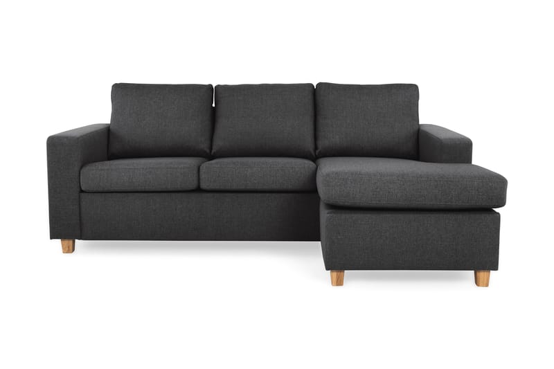Crazy 3-sits Vändbar L-formad Divansoffa i Tyg - Antracit - Möbler - Vardagsrum - Soffor - Divansoffa & schäslong