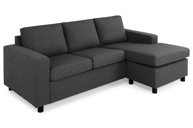 Crazy 3-sits Vändbar L-formad Divansoffa i Tyg - Antracit - Möbler - Vardagsrum - Soffor - Divansoffa & schäslong