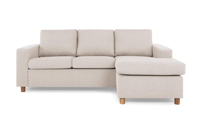 Crazy 3-sits Vändbar L-formad Divansoffa i Tyg - Beige - Möbler - Vardagsrum - Soffor - Divansoffa & schäslong