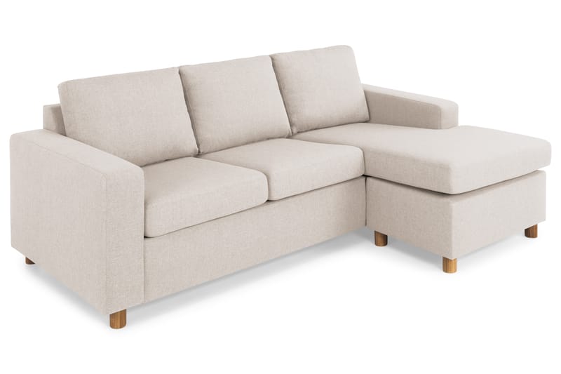 Crazy 3-sits Vändbar L-formad Divansoffa i Tyg - Beige - Möbler - Vardagsrum - Soffor - Divansoffa & schäslong