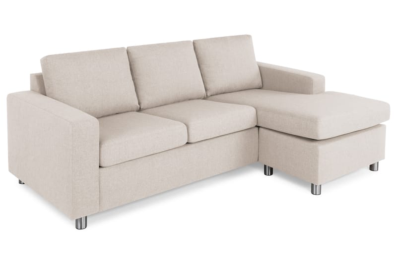 Crazy 3-sits Vändbar L-formad Divansoffa i Tyg - Beige - Möbler - Vardagsrum - Soffor - Divansoffa & schäslong