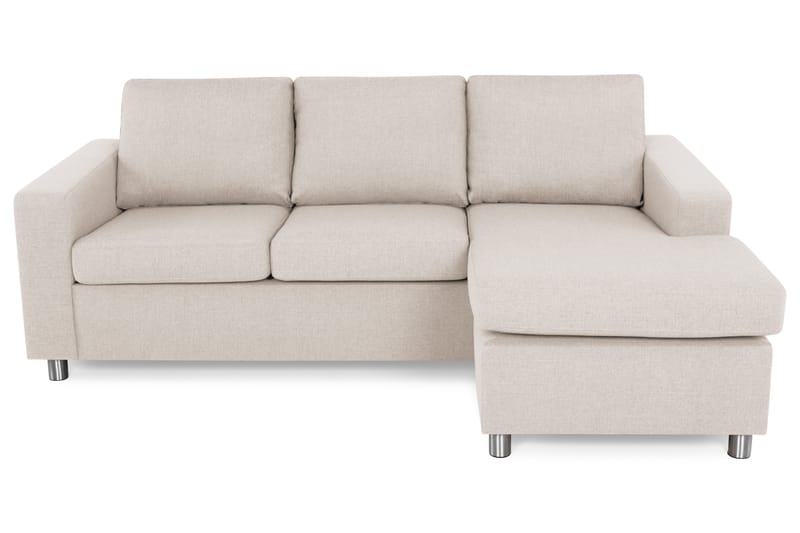 Crazy 3-sits Vändbar L-formad Divansoffa i Tyg - Beige - Möbler - Vardagsrum - Soffor - Divansoffa & schäslong