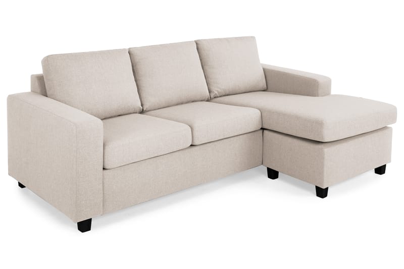 Crazy 3-sits Vändbar L-formad Divansoffa i Tyg - Beige - Möbler - Vardagsrum - Soffor - Divansoffa & schäslong