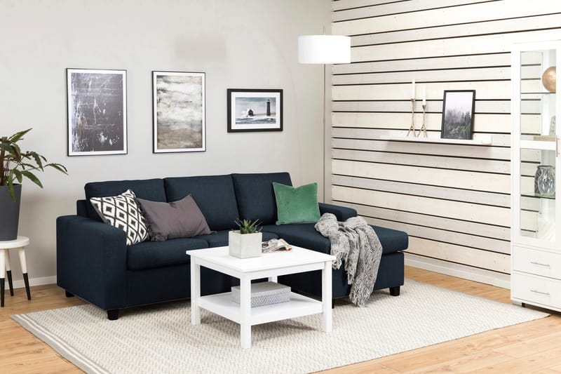 Crazy 3-sits Vändbar L-formad Divansoffa i Tyg - Blå - Möbler - Vardagsrum - Soffor - Divansoffa & schäslong