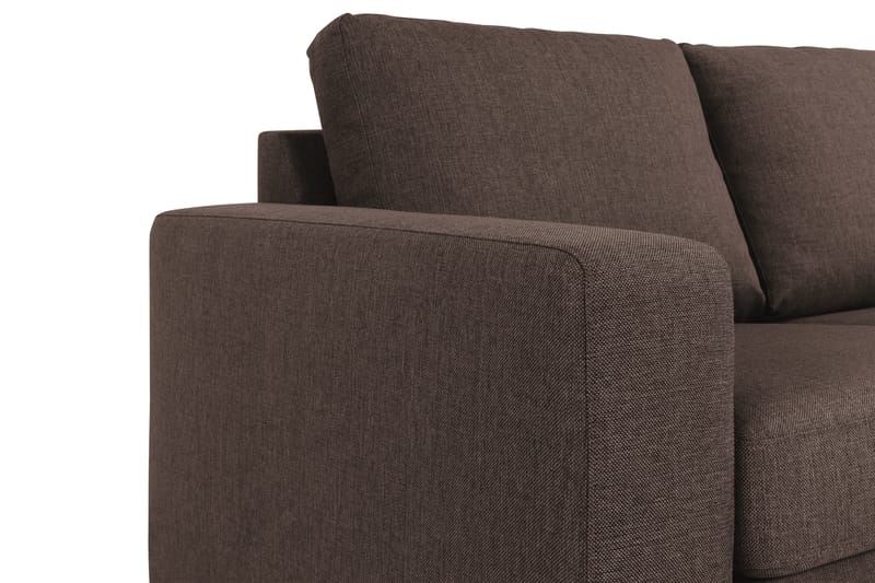 Crazy 3-sits Vändbar L-formad Divansoffa i Tyg - Brun - Möbler - Vardagsrum - Soffor - Divansoffa & schäslong