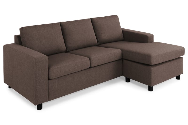 Crazy 3-sits Vändbar L-formad Divansoffa i Tyg - Brun - Möbler - Vardagsrum - Soffor - Divansoffa & schäslong