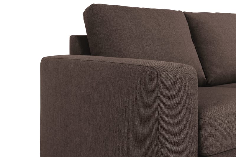 Crazy 3-sits Vändbar L-formad Divansoffa i Tyg - Brun - Möbler - Vardagsrum - Soffor - Divansoffa & schäslong