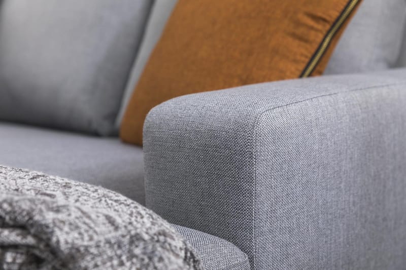 Crazy 3-sits Vändbar L-formad Divansoffa i Tyg - Grå - Möbler - Vardagsrum - Soffor - Divansoffa & schäslong