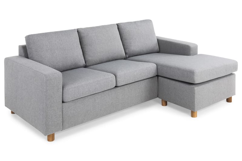 Crazy 3-sits Vändbar L-formad Divansoffa i Tyg - Grå - Möbler - Vardagsrum - Soffor - Divansoffa & schäslong