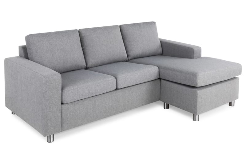 Crazy 3-sits Vändbar L-formad Divansoffa i Tyg - Grå - Möbler - Vardagsrum - Soffor - Divansoffa & schäslong