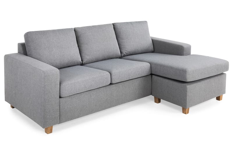 Crazy 3-sits Vändbar L-formad Divansoffa i Tyg - Grå - Möbler - Vardagsrum - Soffor - Divansoffa & schäslong