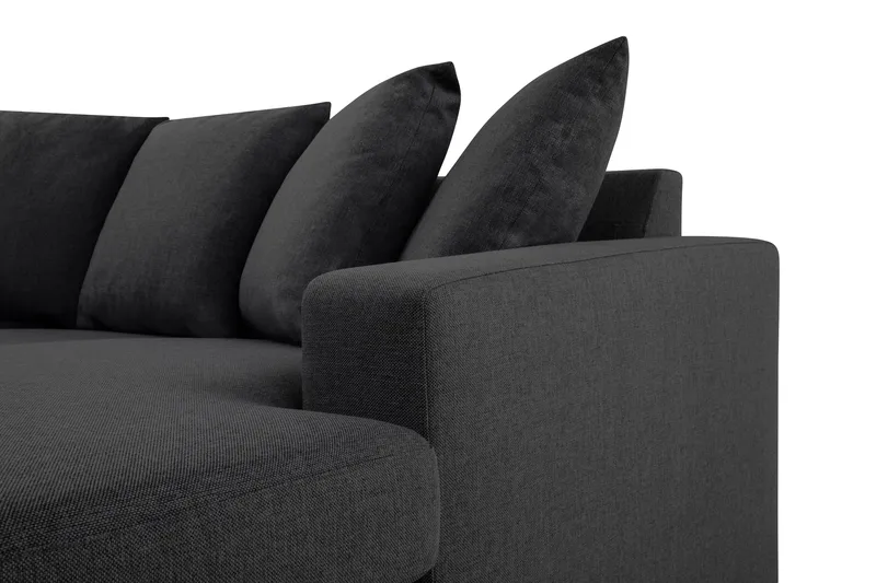 Crazy 3-sits Vändbar L-formad Divansoffa i Tyg inkl Kuvertkuddar - Mörkgrå - Möbler - Vardagsrum - Soffor - Divansoffa & schäslong