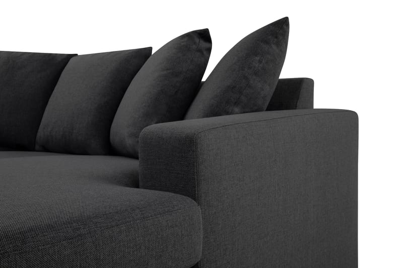 Crazy 3-sits Vändbar L-formad Divansoffa i Tyg inkl Kuvertkuddar - Mörkgrå - Möbler - Vardagsrum - Soffor - Divansoffa & schäslong