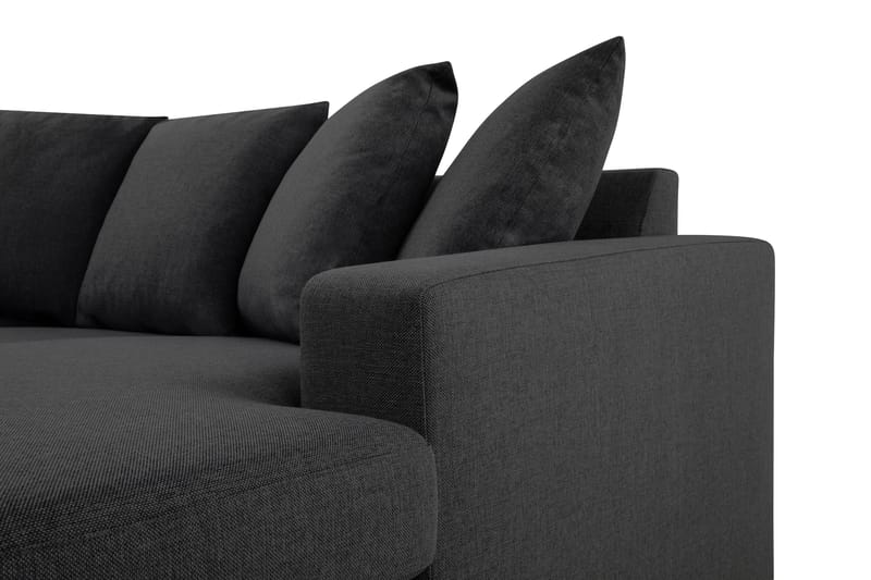 Crazy 3-sits Vändbar L-formad Divansoffa i Tyg inkl Kuvertkuddar - Mörkgrå - Möbler - Vardagsrum - Soffor - Divansoffa & schäslong