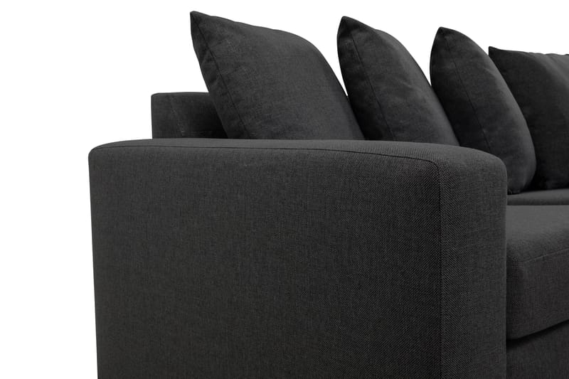Crazy 3-sits Vändbar L-formad Divansoffa i Tyg inkl Kuvertkuddar - Mörkgrå - Möbler - Vardagsrum - Soffor - Divansoffa & schäslong
