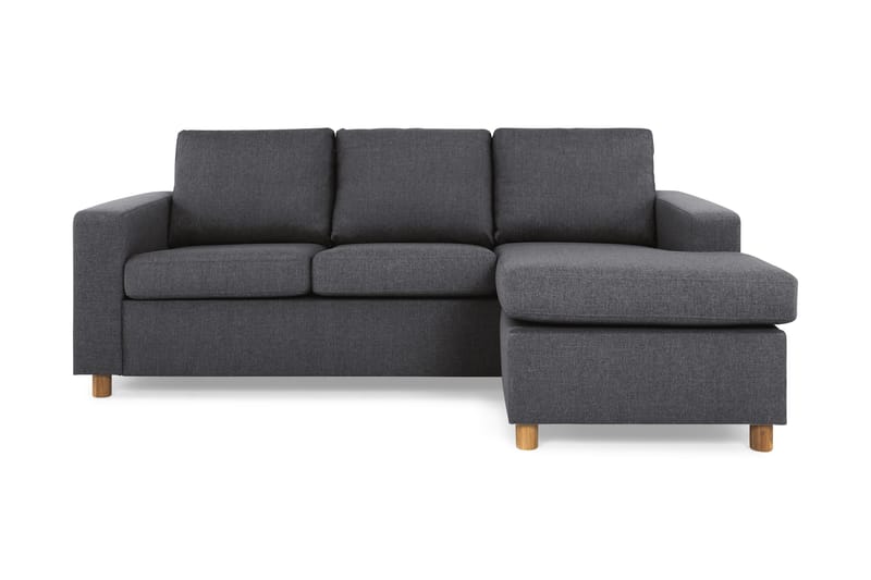 Crazy 3-sits Vändbar L-formad Divansoffa i Tyg - Mörkgrå - Möbler - Vardagsrum - Soffor - Divansoffa & schäslong