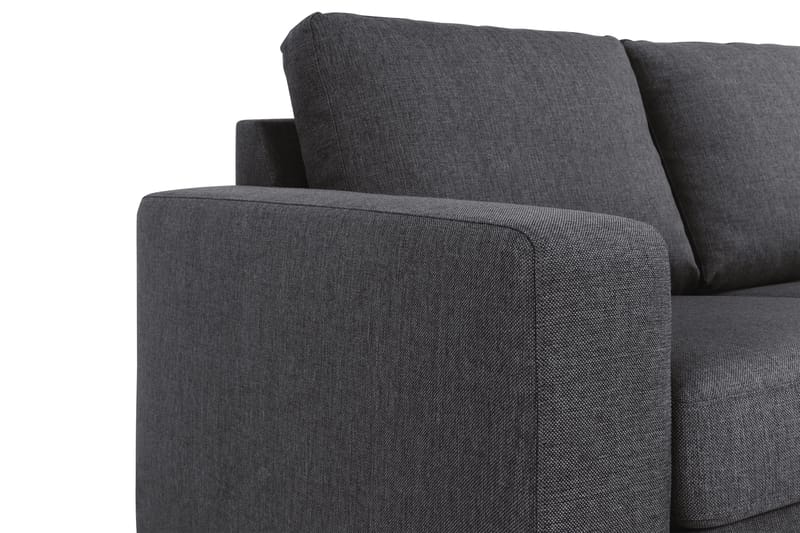 Crazy 3-sits Vändbar L-formad Divansoffa i Tyg - Mörkgrå - Möbler - Vardagsrum - Soffor - Divansoffa & schäslong