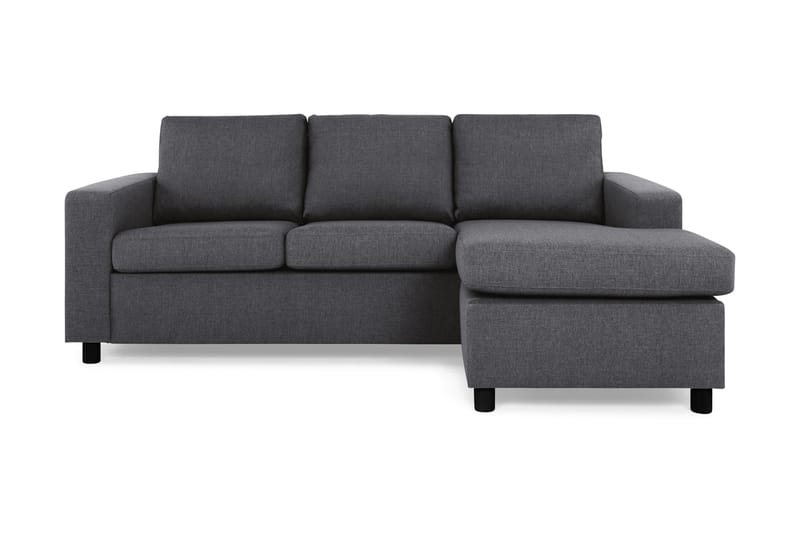 Crazy 3-sits Vändbar L-formad Divansoffa i Tyg - Mörkgrå - Möbler - Vardagsrum - Soffor - Divansoffa & schäslong
