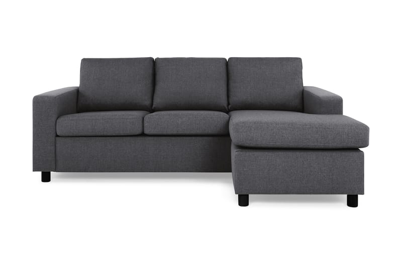 Crazy 3-sits Vändbar L-formad Divansoffa i Tyg - Mörkgrå - Möbler - Vardagsrum - Soffor - Divansoffa & schäslong