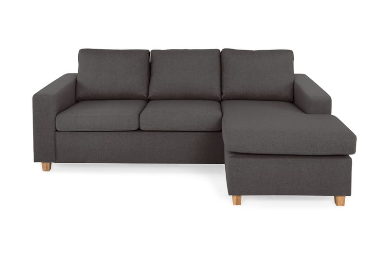 Crazy 3-sits Vändbar L-formad Divansoffa i Tyg - Mörkgrå - Möbler - Vardagsrum - Soffor - Divansoffa & schäslong