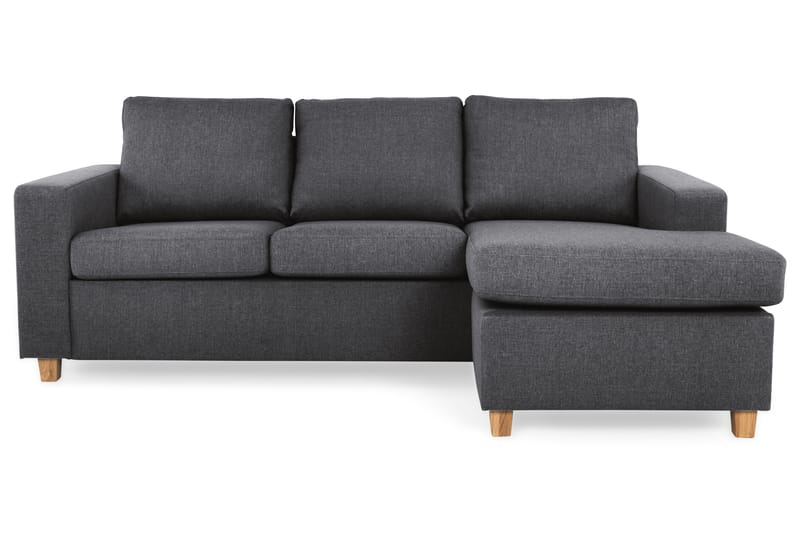 Crazy 3-sits Vändbar L-formad Divansoffa i Tyg - Mörkgrå - Möbler - Vardagsrum - Soffor - Divansoffa & schäslong