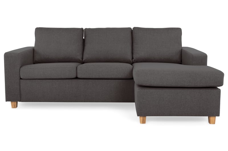 Crazy 3-sits Vändbar L-formad Divansoffa i Tyg - Mörkgrå - Möbler - Vardagsrum - Soffor - Divansoffa & schäslong