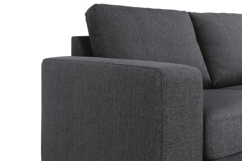 Crazy 3-sits Vändbar L-formad Divansoffa i Tyg - Mörkgrå - Möbler - Vardagsrum - Soffor - Divansoffa & schäslong