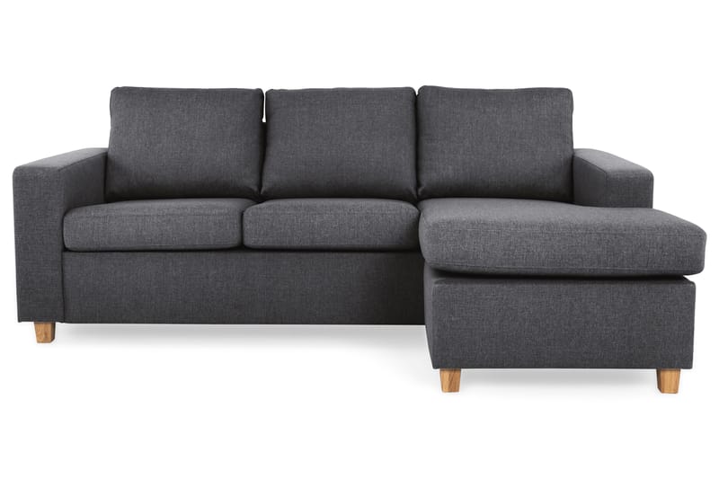 Crazy 3-sits Vändbar L-formad Divansoffa i Tyg - Mörkgrå - Möbler - Vardagsrum - Soffor - Divansoffa & schäslong