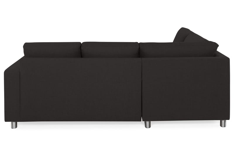 Crazy 3-sits Vänstervänd L-formad Schäslongsoffa i Tyg - Antracit - Möbler - Vardagsrum - Soffor - Divansoffa & schäslong