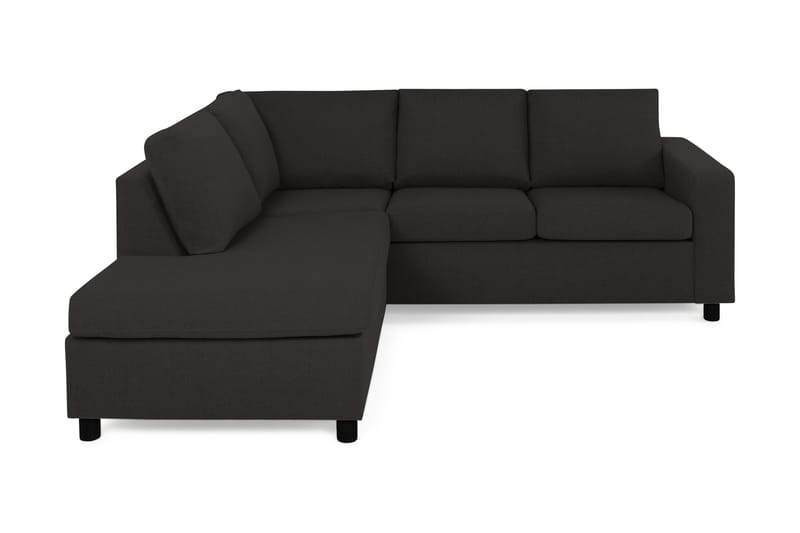 Crazy 3-sits Vänstervänd L-formad Schäslongsoffa i Tyg - Antracit - Möbler - Vardagsrum - Soffor - Divansoffa & schäslong