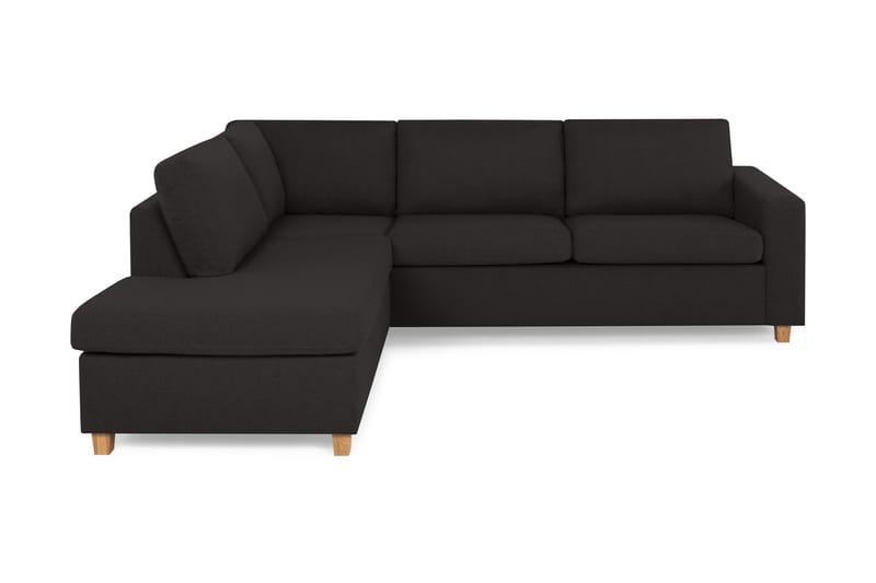 Crazy 3-sits Vänstervänd L-formad Schäslongsoffa i Tyg - Antracit - Möbler - Vardagsrum - Soffor - Divansoffa & schäslong