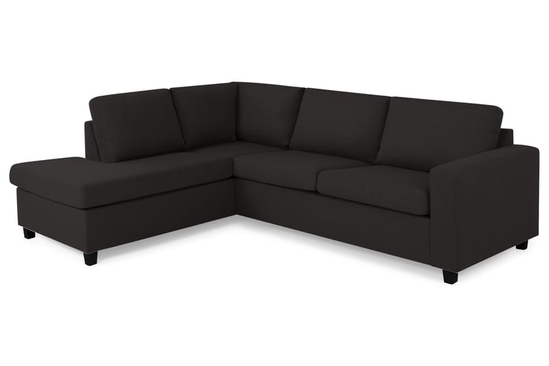 Crazy 3-sits Vänstervänd L-formad Schäslongsoffa i Tyg - Antracit - Möbler - Vardagsrum - Soffor - Divansoffa & schäslong
