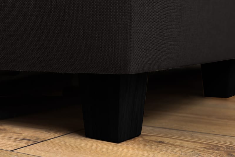 Crazy 3-sits Vänstervänd L-formad Schäslongsoffa i Tyg - Antracit - Möbler - Vardagsrum - Soffor - Divansoffa & schäslong