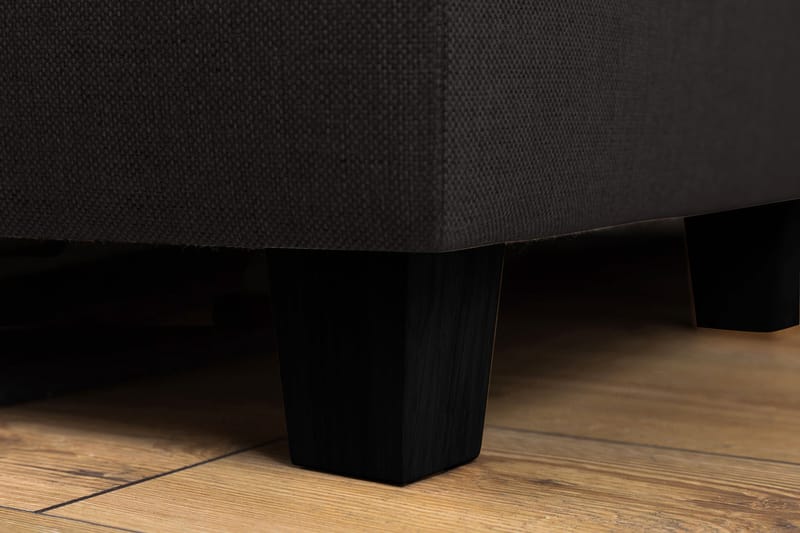 Crazy 3-sits Vänstervänd L-formad Schäslongsoffa i Tyg - Antracit - Möbler - Vardagsrum - Soffor - Divansoffa & schäslong