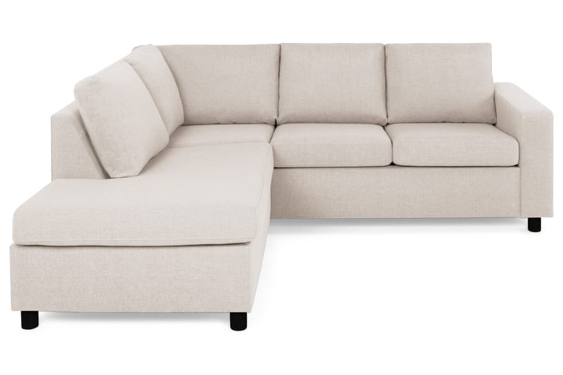 Crazy 3-sits Vänstervänd L-formad Schäslongsoffa i Tyg - Beige - Möbler - Vardagsrum - Soffor - Divansoffa & schäslong